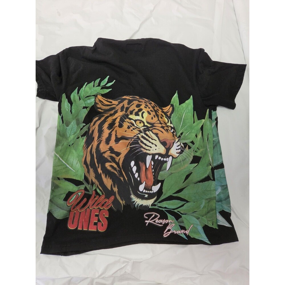 Novelty Reason Graphic Tee Tiger Wild ones Tshirt Xl Black